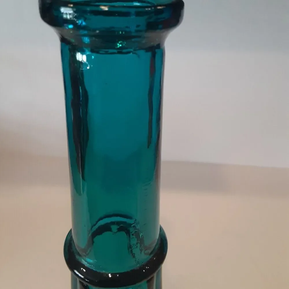 Vintage Italian Handblown Bottle Bud Vase Versatile Charming 12